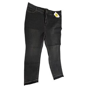 NWT 18WP Susan Graver Skinny Black Jeans